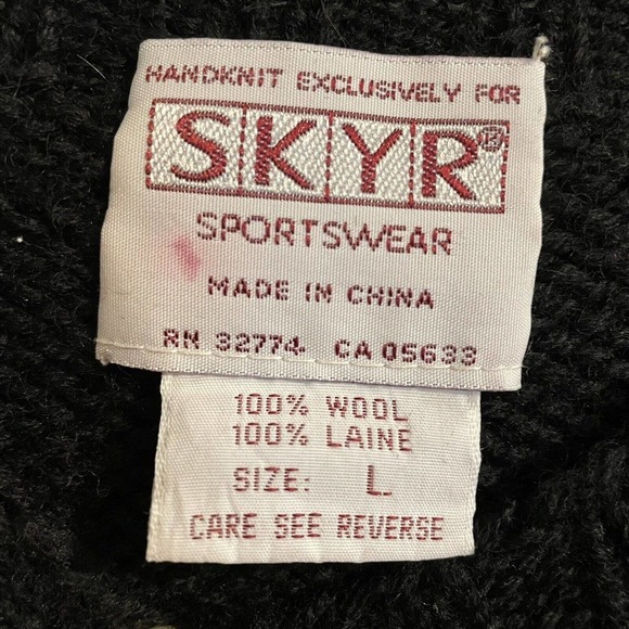 Vintage SKYR Sportswear Sweater Black Size Large Women 100% Wool Ski Nor… - Picture 4 of 5